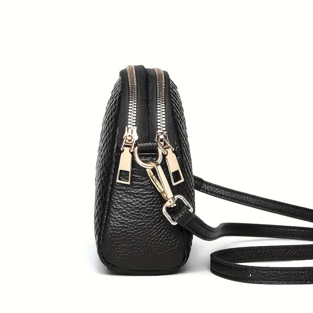 Léviane™ | Belle mini sac à bandoulière en simili cuir avec motif crocodile