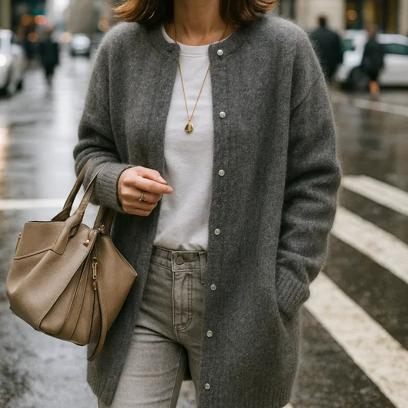 Léviane™ | Cardigan long en laine douce