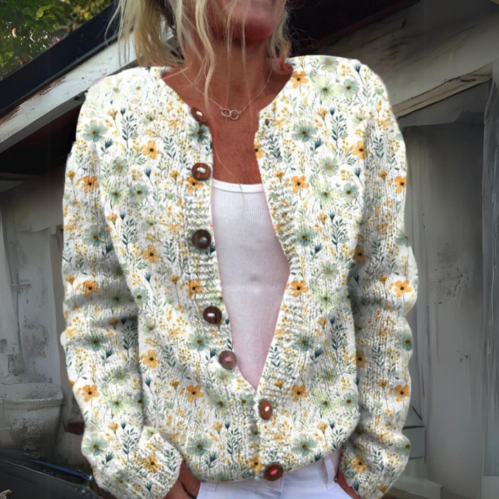 Léviane™ | Élégant Cardigan Floral