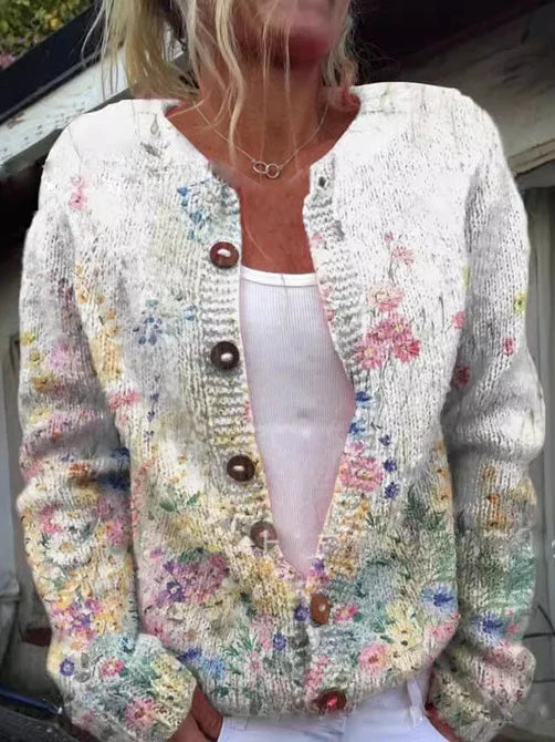 Léviane™ | Élégant Cardigan Floral