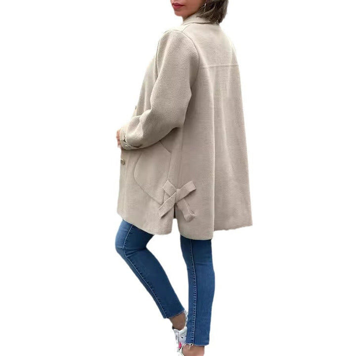Léviane™ | Manteau classique oversize avec détails en forme de nœud