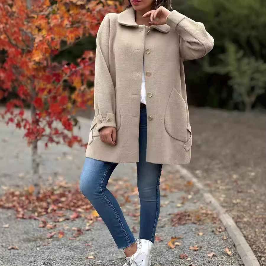 Léviane™ | Manteau classique oversize avec détails en forme de nœud