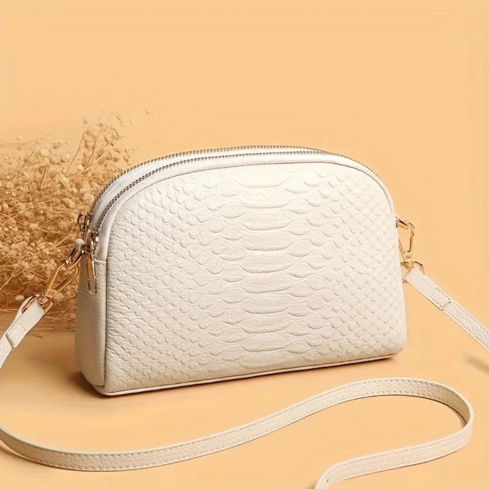 Léviane™ | Belle mini sac à bandoulière en simili cuir avec motif crocodile