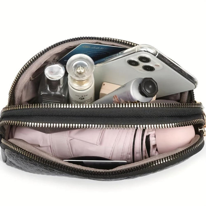 Léviane™ | Belle mini sac à bandoulière en simili cuir avec motif crocodile