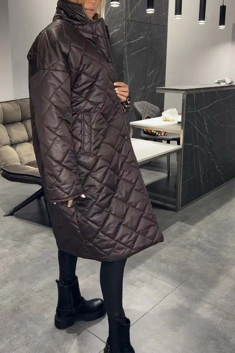 Léviane™ | Manteau réversible matelassé avec doublure léopard