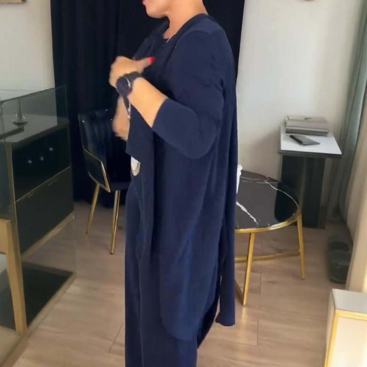 Léviane™  | Ensemble 3 pièces élégant comprenant un cardigan long, un haut et un pantalon